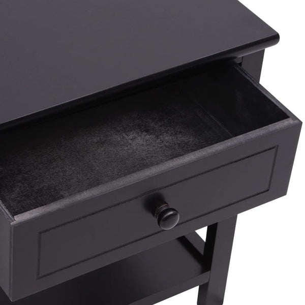 vidaXL Nightstand Wood Black
