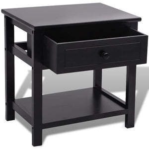 vidaXL Nightstands 2 pcs. Wood Black