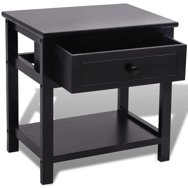 vidaXL Nightstands 2 pcs. Wood Black