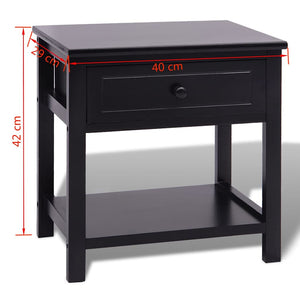 vidaXL Nightstands 2 pcs. Wood Black