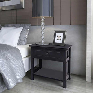 vidaXL Nightstands 2 pcs. Wood Black