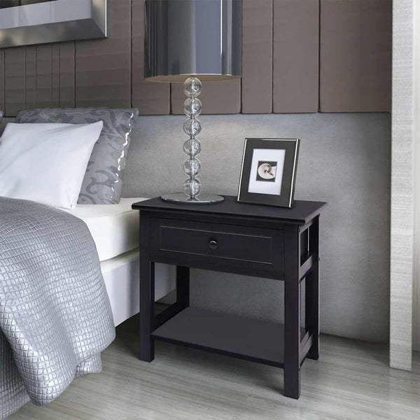 vidaXL Nightstands 2 pcs. Wood Black