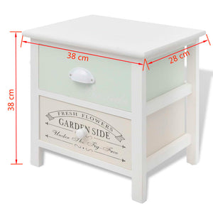 vidaXL Nightstands 2 pcs. French Style Wood