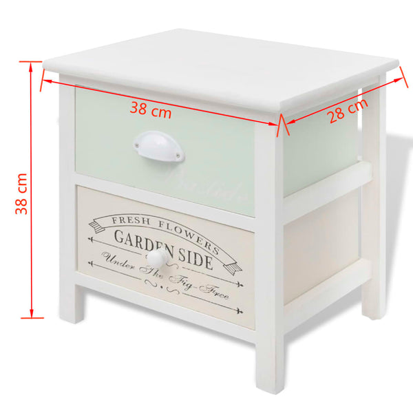 vidaXL Nightstands 2 pcs. French Style Wood