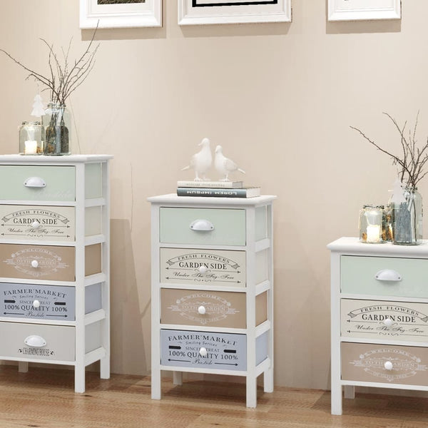 vidaXL Side Cabinet with 4 Drawers French Style Wood