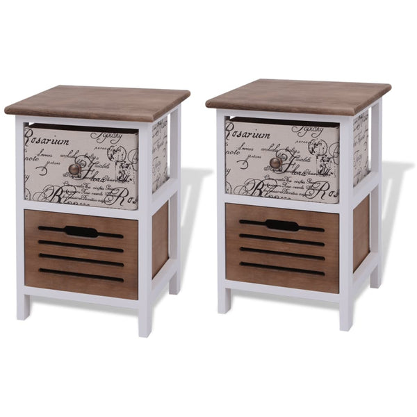 vidaXL Bedside Tables 2 pcs. Wood