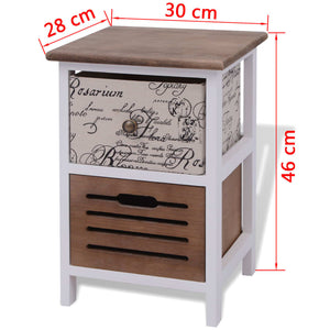 vidaXL Bedside Tables 2 pcs. Wood