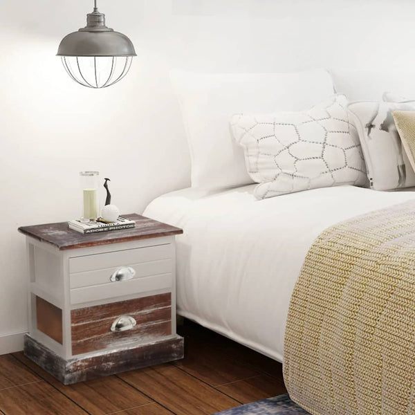 vidaxL Bedside Cabinets 2 pcs. Brown and White
