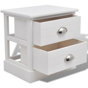 vidaXL Nightstands 2 pcs French Style White