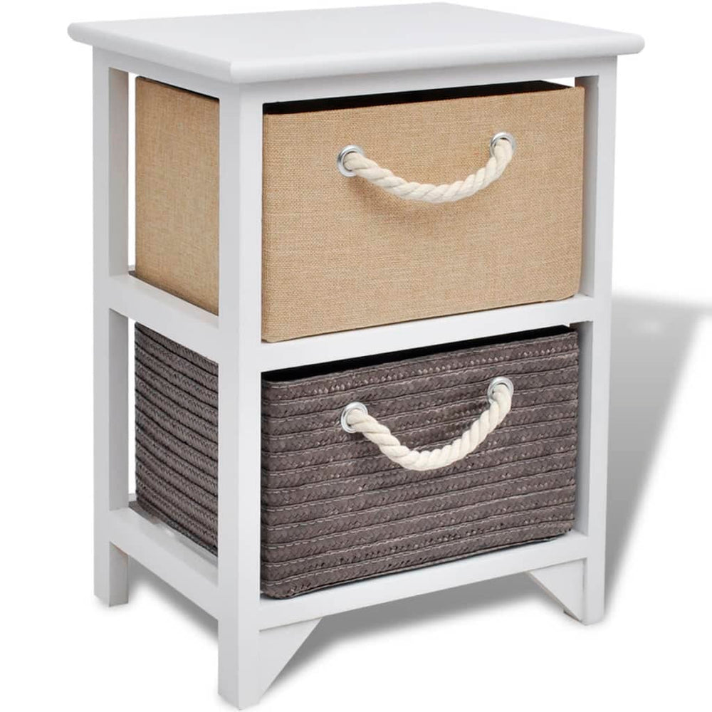 vidaXL Solid Wood Nightstand