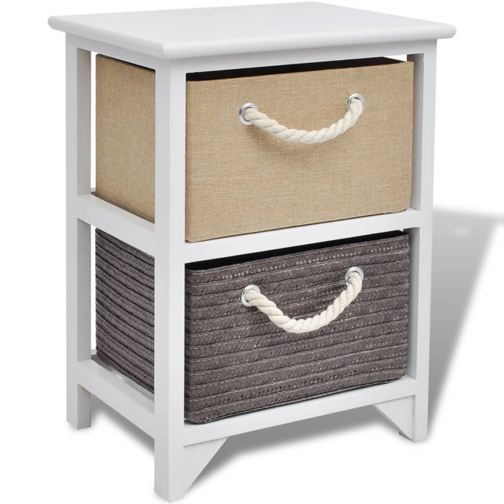 vidaXL Solid Wood Nightstand