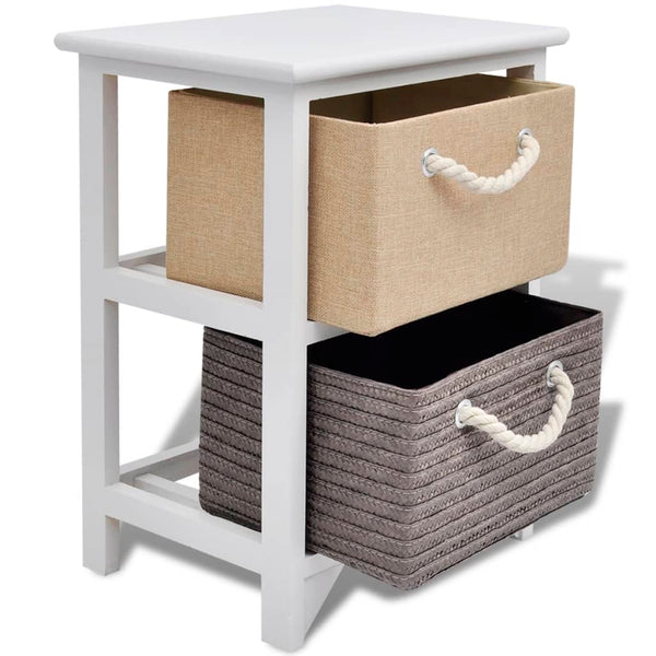 vidaXL Solid Wood Nightstand