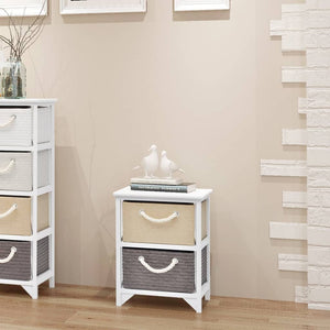 vidaXL Solid Wood Nightstand
