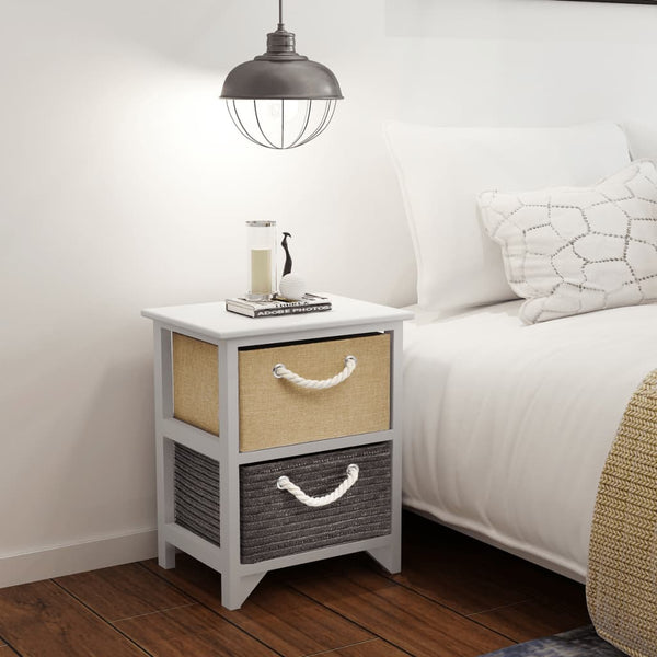 vidaXL Solid Wood Nightstand