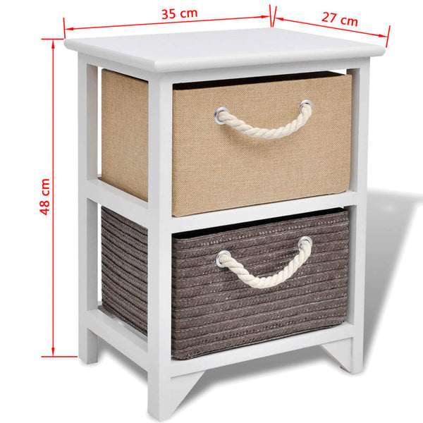 vidaXL Solid Wood Nightstand
