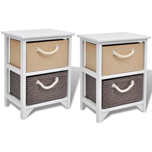 vidaXL Bedside Tables 2 pcs. Wood