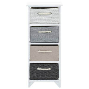 vidaXL Side Cabinet with 4 Baskets Wood