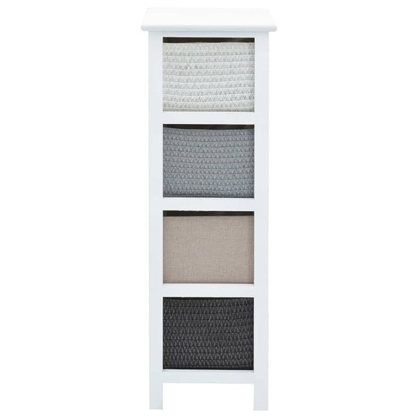 vidaXL Side Cabinet with 4 Baskets Wood