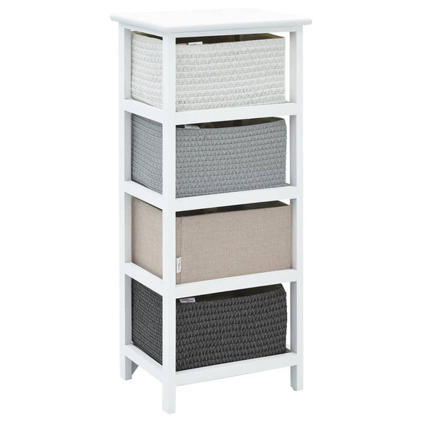 vidaXL Side Cabinet with 4 Baskets Wood