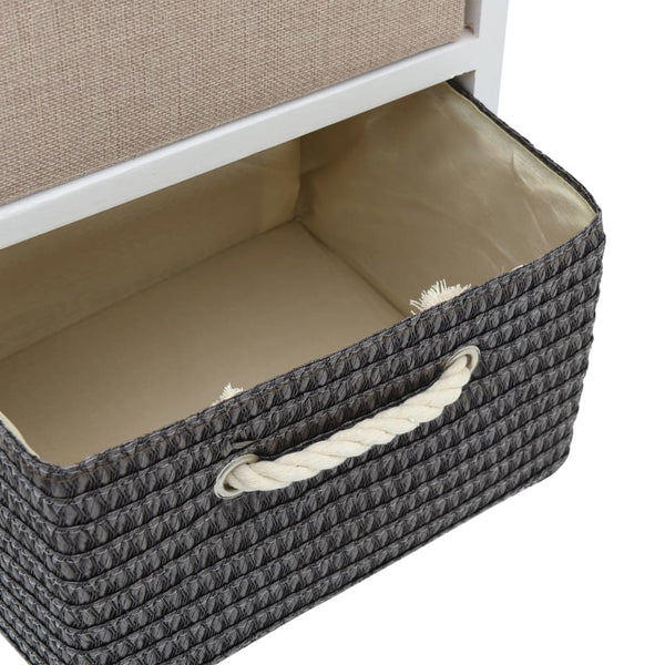 vidaXL Side Cabinet with 4 Baskets Wood