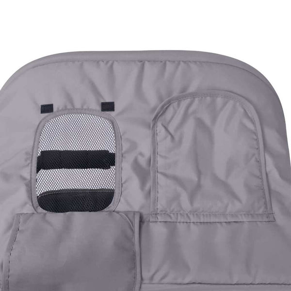 vidaXL Twin Stroller Steel Grey and Black