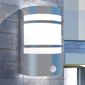Edelstahl Außenwandlampe mit Sensor