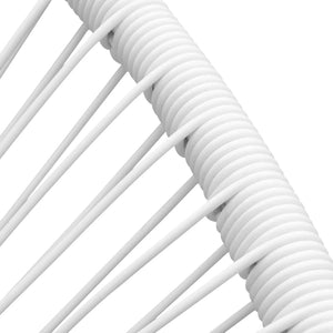 vidaXL Garden Rocking Chair White Poly Rattan