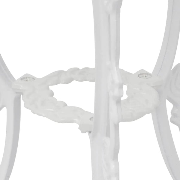 vidaXL 3-Piece Cast Aluminum Bistro Set White