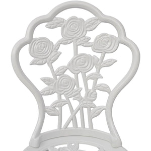 vidaXL 3-Piece Cast Aluminum Bistro Set White