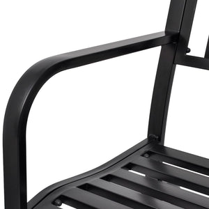 vidaXL Rocking Bench Black Steel
