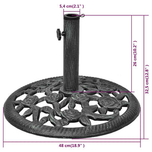 vidaXL Parasol Base Cast Iron 12 kg 48 cm