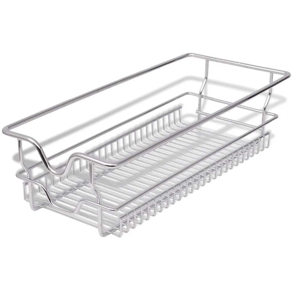 vidaXL Built-in Drawer Basket Pull-out 2 pcs. Silver 300 mm