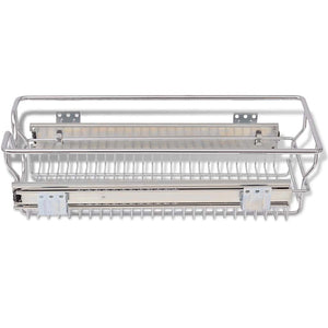 vidaXL Built-in Drawer Basket Pull-out 2 pcs. Silver 300 mm