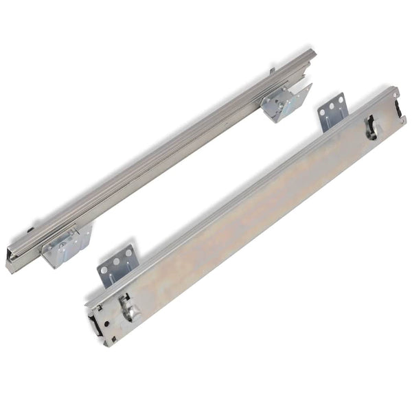 vidaXL Built-in Drawer Basket Pull-Out 2 pcs Silver 500 mm