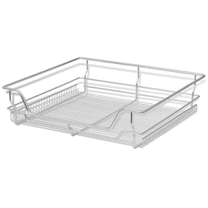 vidaXL Built-In Drawer Basket Pull-Out 2 pcs Silver 600 mm