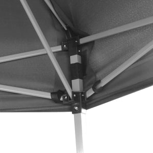 vidaXL Hexagonal Pop-Up Gazebo with 6 Sidewalls Grey 3.6x3.1 m