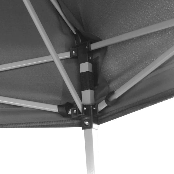 vidaXL Hexagonal Pop-Up Gazebo with 6 Sidewalls Grey 3.6x3.1 m