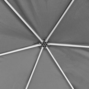 vidaXL Hexagonal Pop-Up Gazebo with 6 Sidewalls Grey 3.6x3.1 m