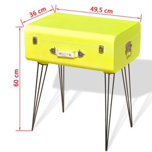 vidaXL Side Table 49.5x36x60 cm Yellow
