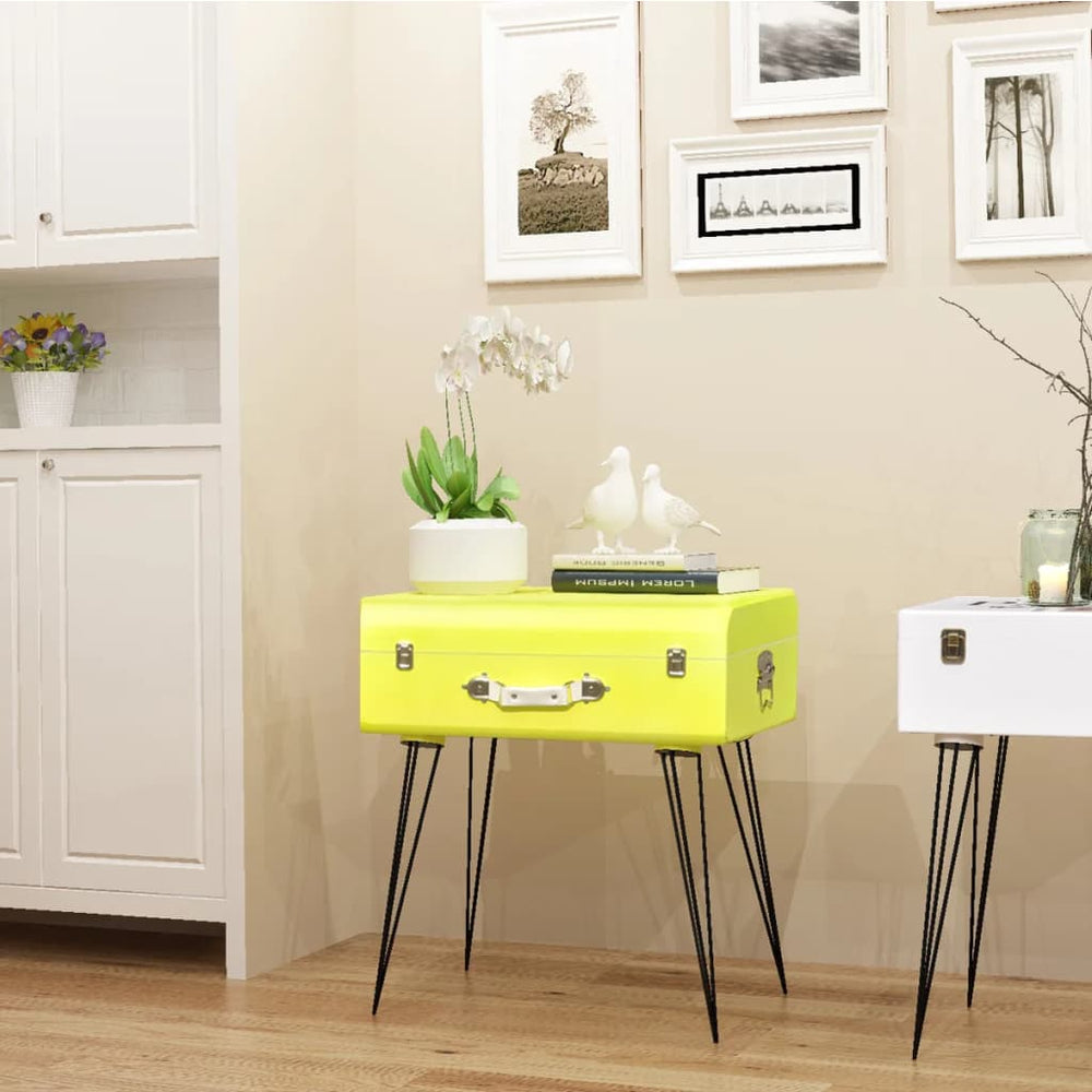 vidaXL Side Table 49.5x36x60 cm Yellow