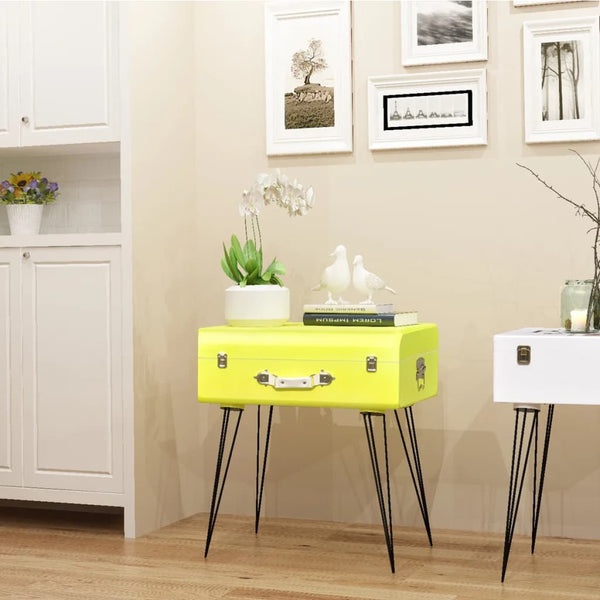 vidaXL Side Table 49.5x36x60 cm Yellow