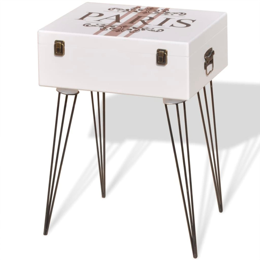 vidaXL Side Table 40x30x57 cm White