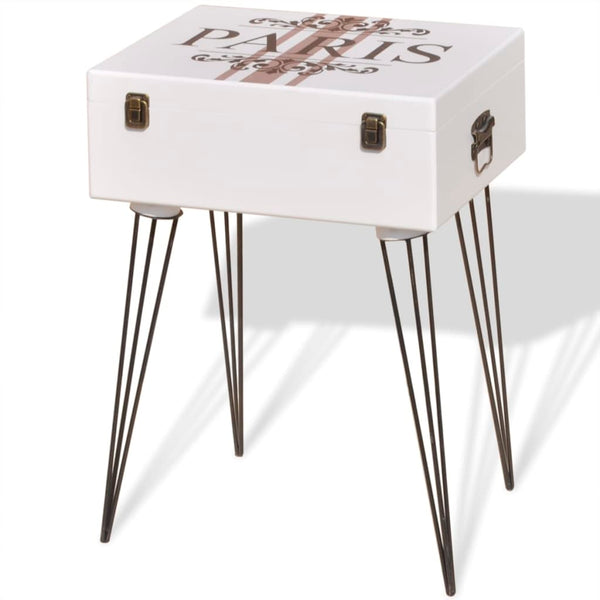vidaXL Side Table 40x30x57 cm White