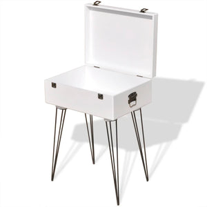 vidaXL Side Table 40x30x57 cm White