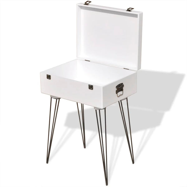 vidaXL Side Table 40x30x57 cm White