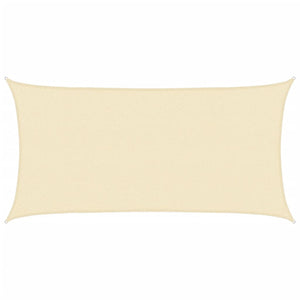 vidaXL HDPE Sun Shade Sail Rectangular 2x4 m Cream