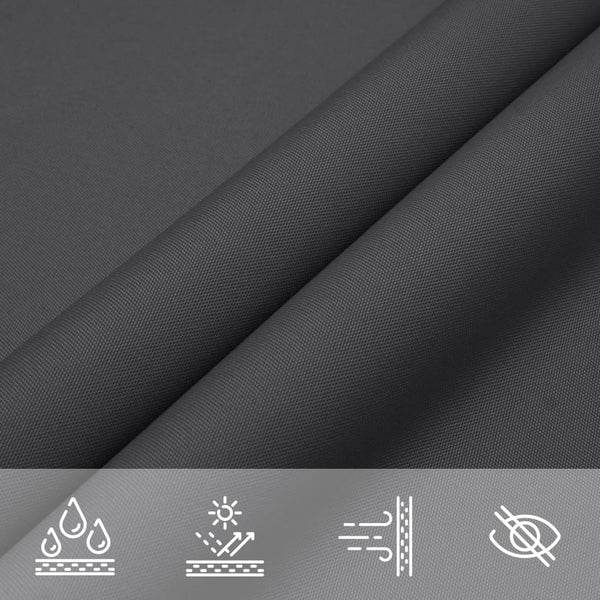 vidaXL Sun Shade Sail Oxford Fabric Triangular 5x5x5 m Anthracite
