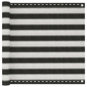 vidaXL HDPE Balcony Screen 90x400 cm Anthracite and White
