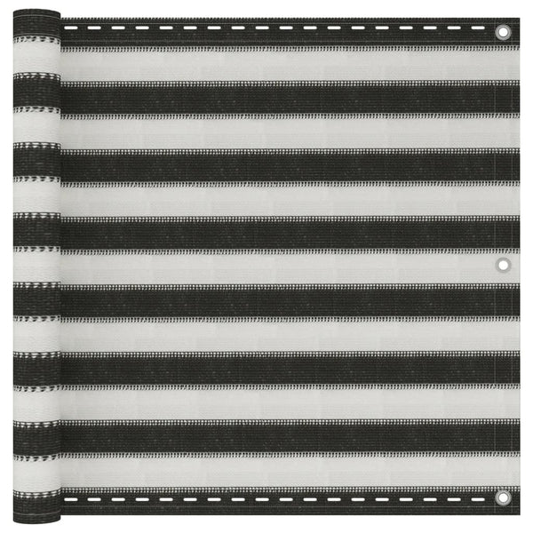 vidaXL Balcony Privacy Screen HDPE 90x600 cm Anthracite and White