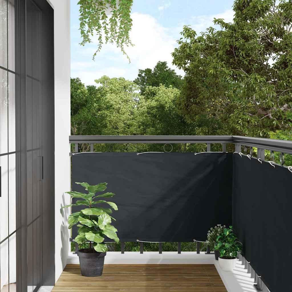 vidaXL Balcony Privacy Screen Oxford Fabric 75x400 cm Anthracite